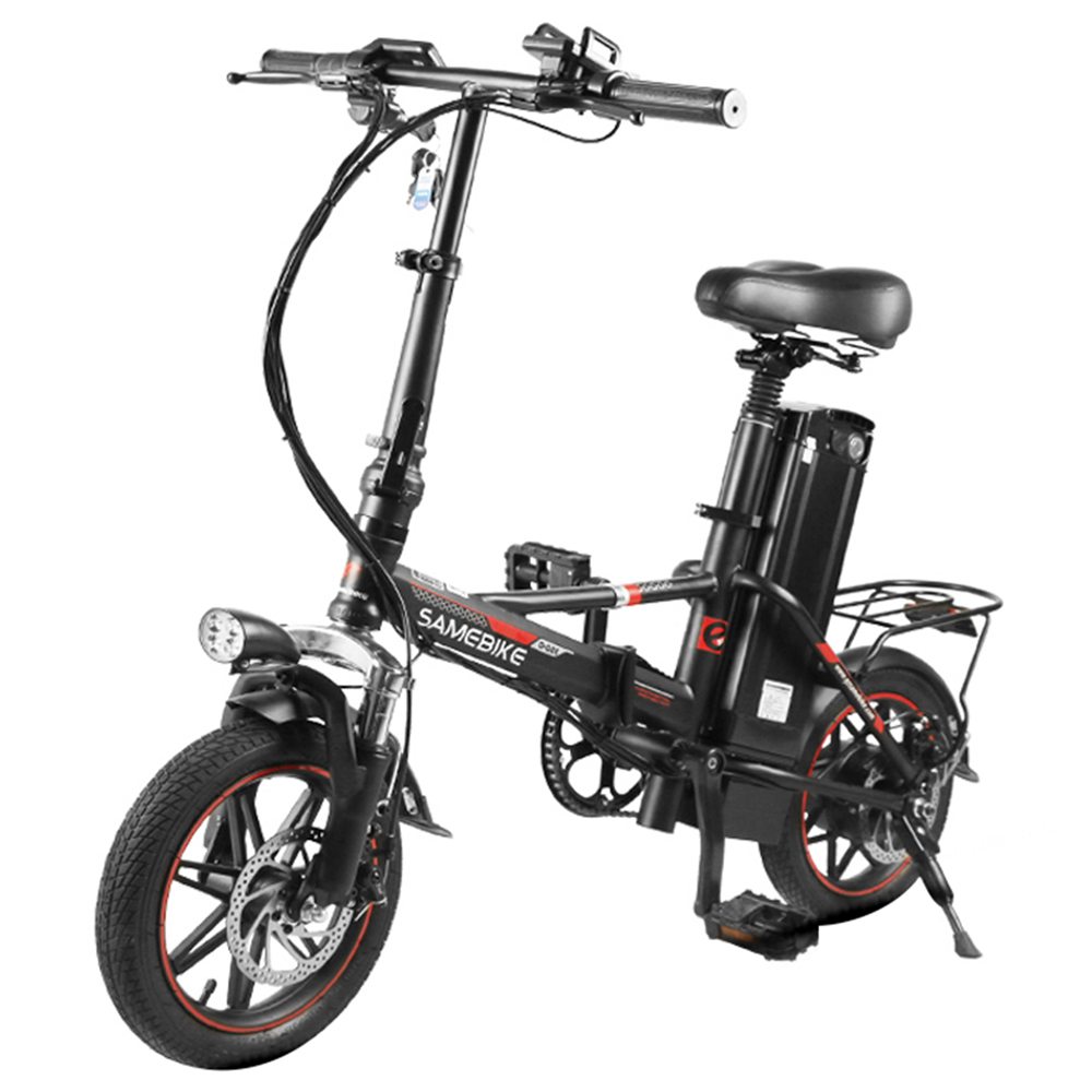 Samebike XMZ1214 Folding Moped Electric Bike Black