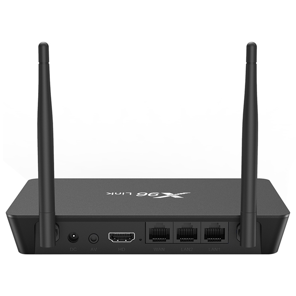 

X96 Link Amlogic S905W 2GB DDR3 16GB eMMC Android 7.1 TV Box With Wifi Router 2.4G+5G WIFI USB2.0 Google Play Youtube - Black