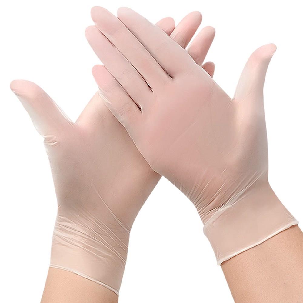 100pcs INTCO Disposable PVC Protection Gloves Size L Transparent