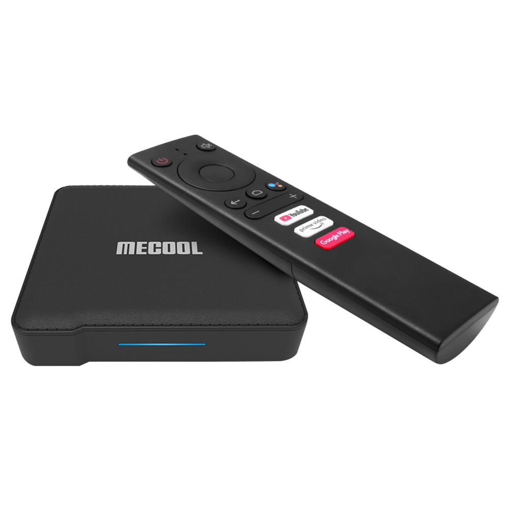MECOOL KM1 Google Certified Amlogic S905X3 2GB/16GB Android 9.0 TV BOX 2.4G+5G WIFI Bluetooth USB3.0 Built-in Chromecast On Key To Start YouTube Prime Video Google Play Google Assistant - Black
