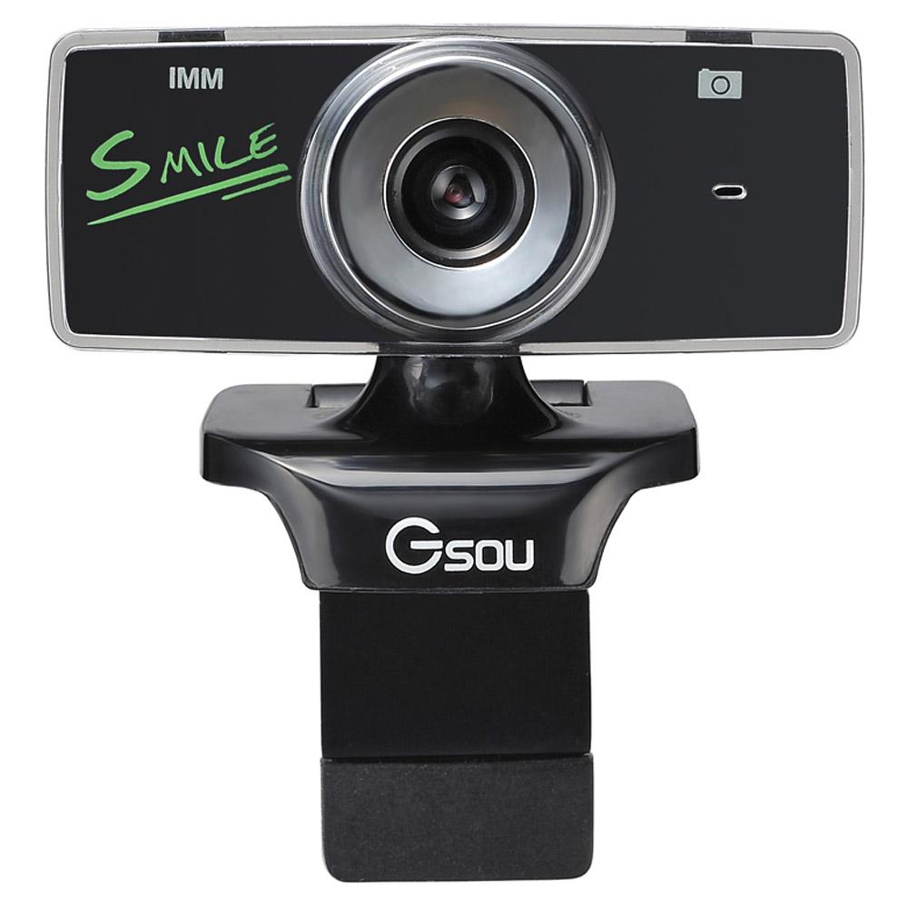 Webcam HD USB pour ordinateur noir