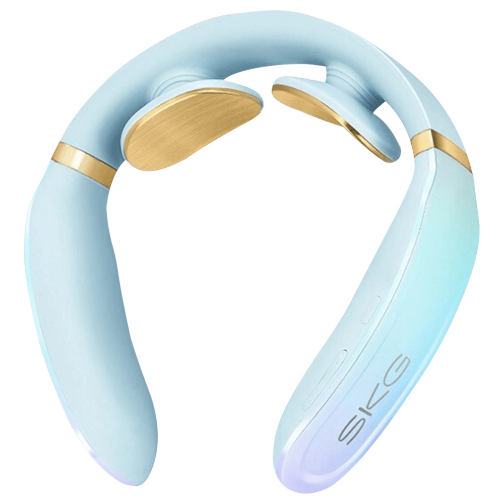 SKG K6 Intelligent elektronisk livmoderhalsmassager Halsskyddsapparat Mode 4 lägen Justerbar temperatur Bluetooth-kontroll USB-laddning Relax Cervical Pressure - Blue