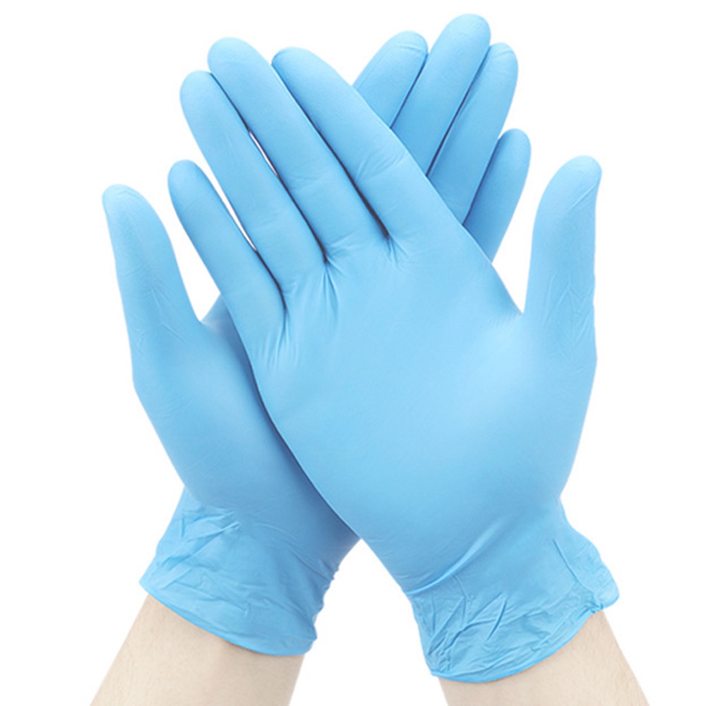 100PCS Size M Disposable Nitrile Protection Gloves Blue