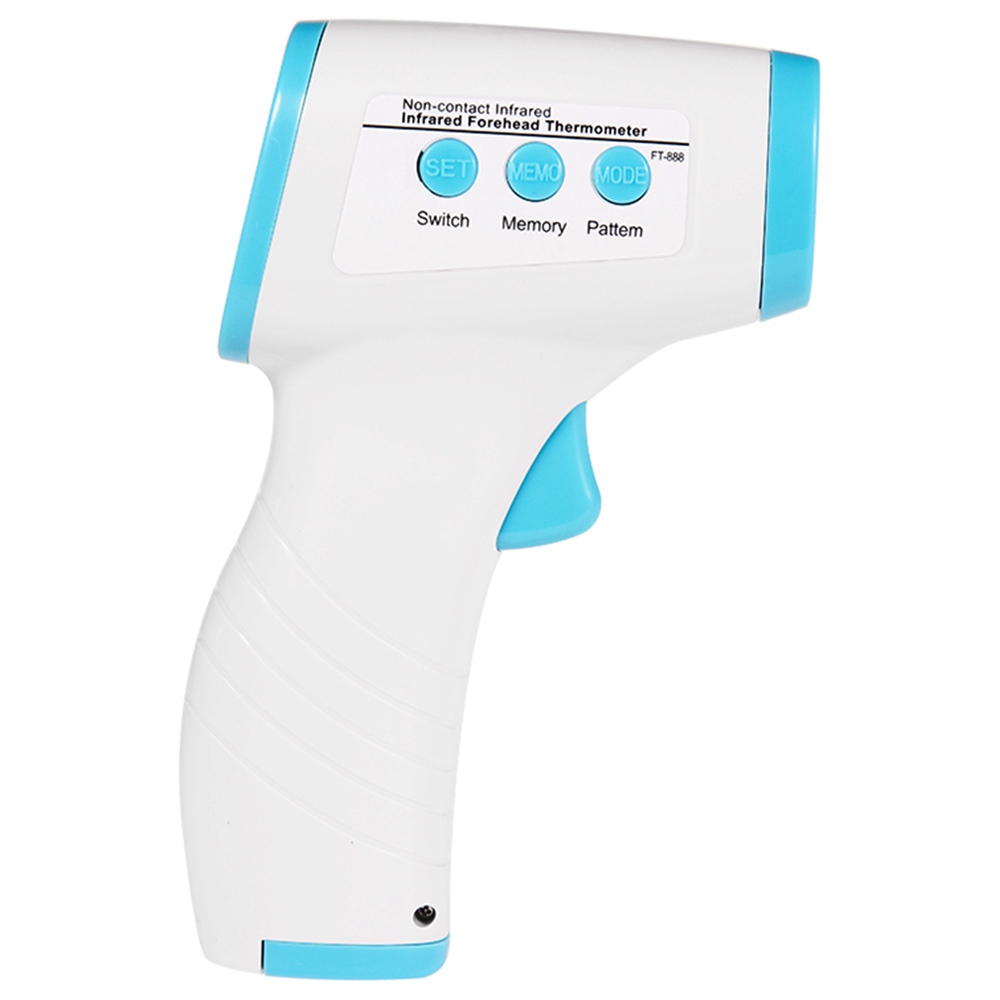 Digital Noncontact Infrared Forehead Thermometer White Blue