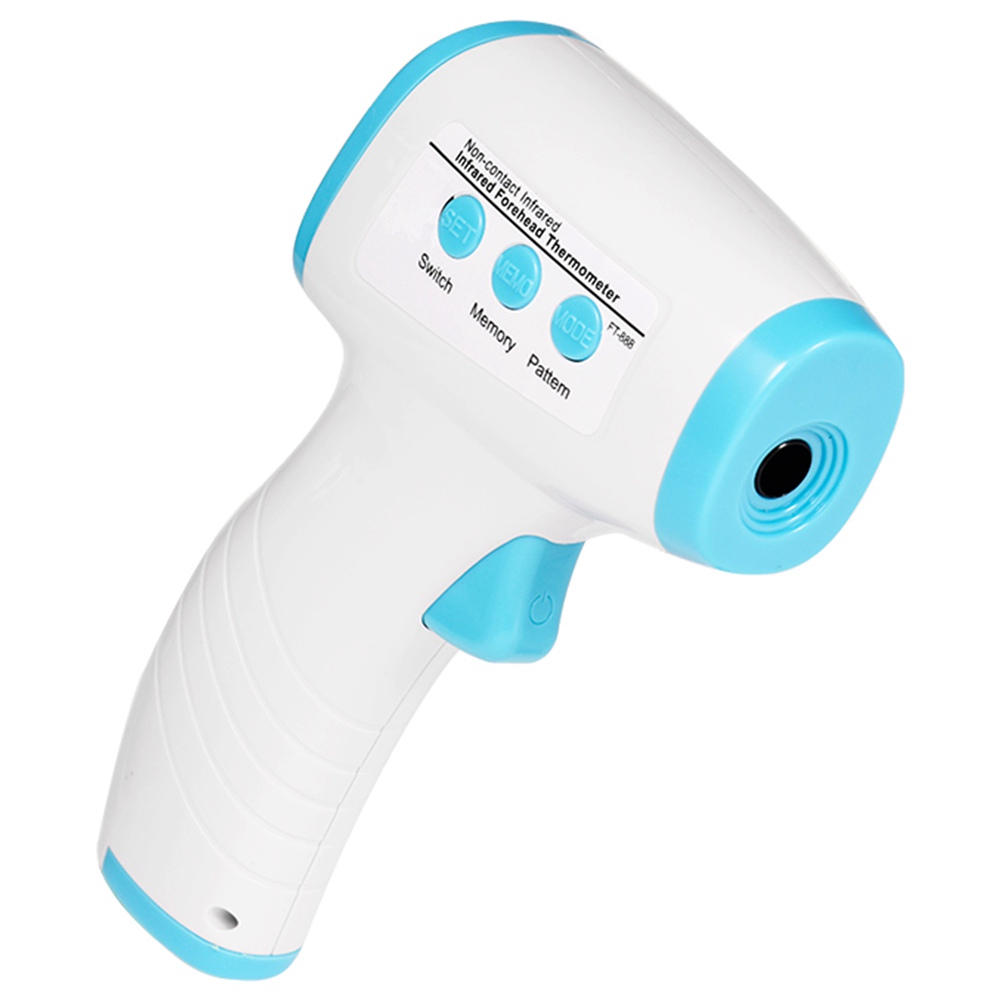 Digital Noncontact Infrared Forehead Thermometer White Blue