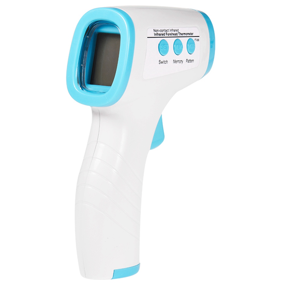 Digital Noncontact Infrared Forehead Thermometer White Blue