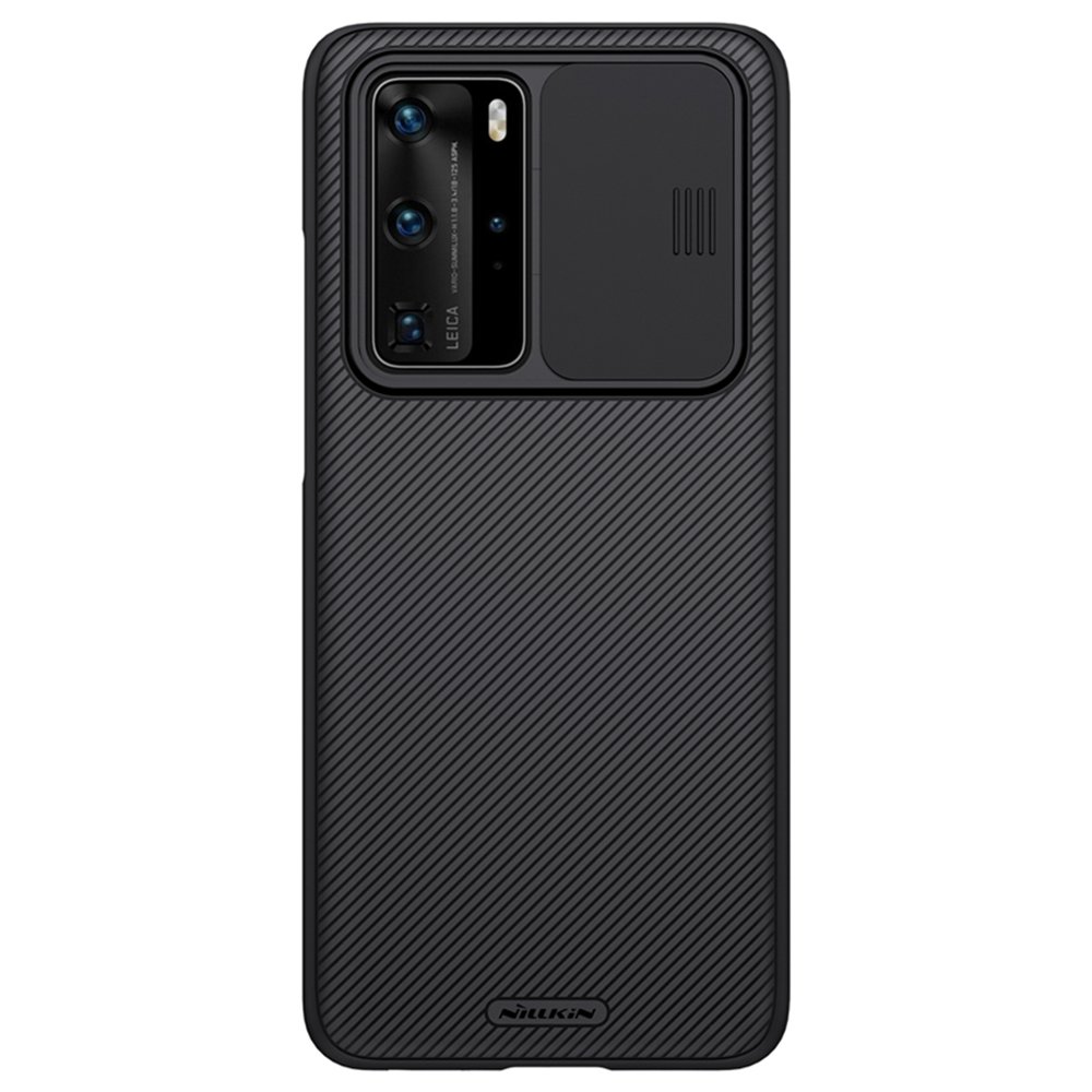 

NILLKIN Black Mirror Series Protective Leather Phone Case For Huawei P40 Smartphone - Black