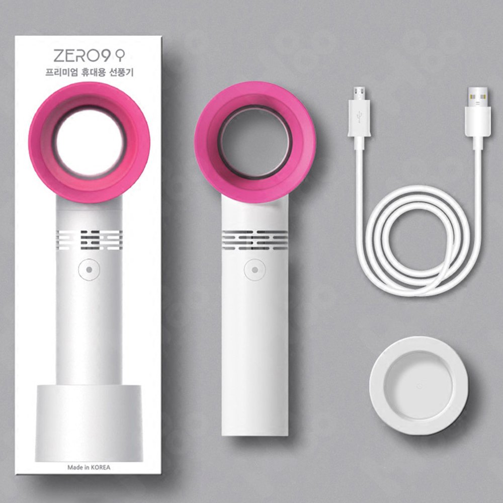 ZERO 9 Portable Handheld Mini Bladeless Fan White