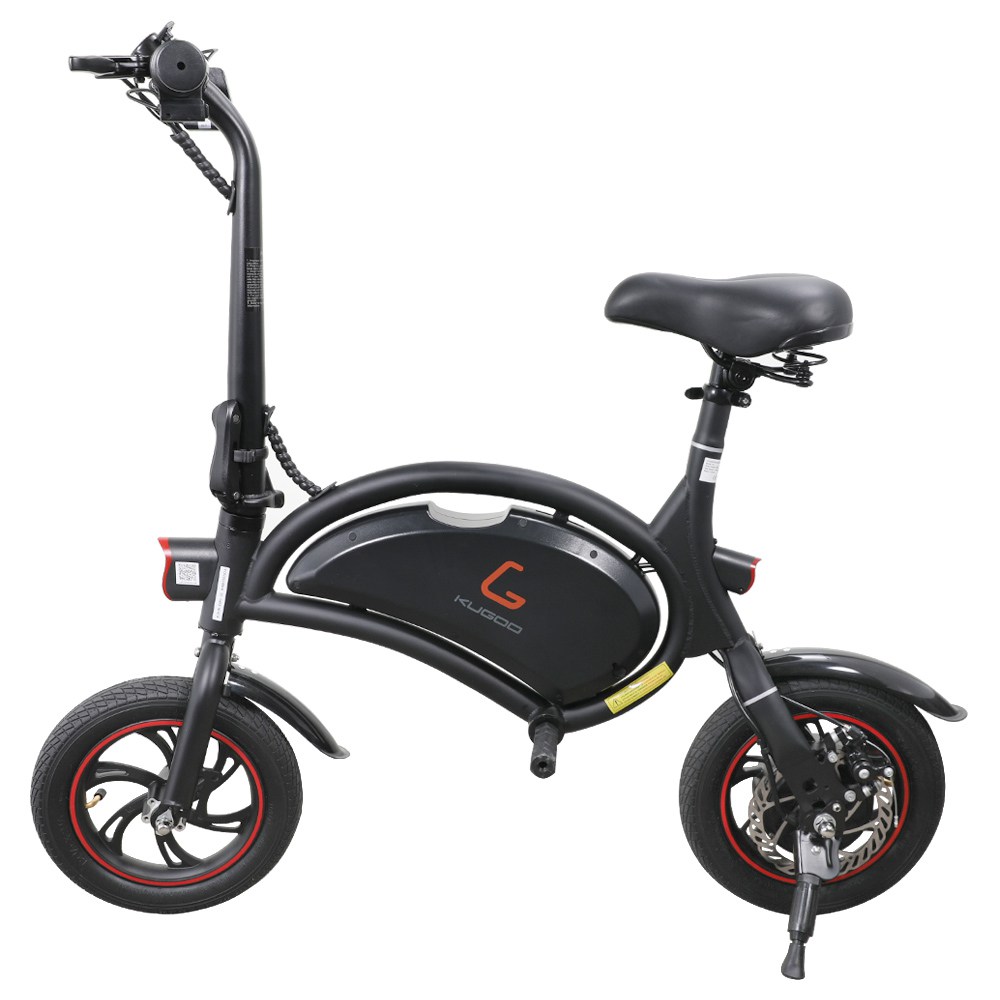 KugooKirin B1 Folding Moped Electric Bike 250W Motor 12 Inch Black