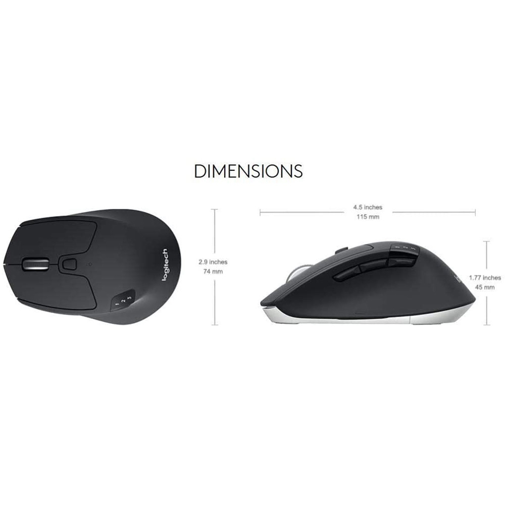 Logitech M720 Multi-device Dual-mode Wireless Mouse Black