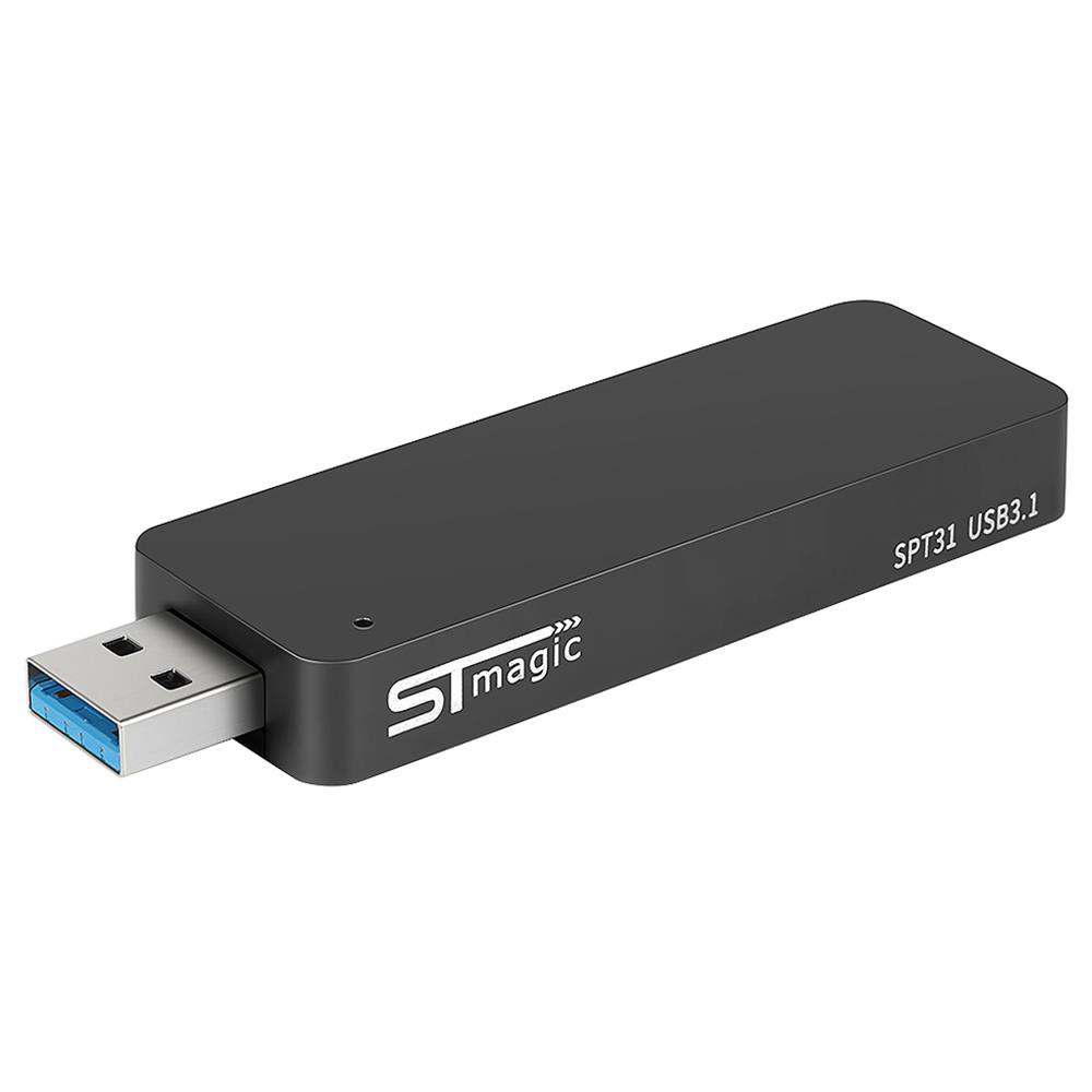 STmagic SPT31 2TB Wireless Portable Mini M.2 SSD Solid State Drive Type-c USB 3.1 Interface Read Speed 500MB/s - Gray