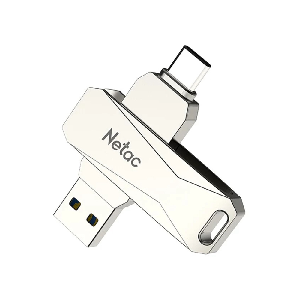 

Netac U782C 128GB Type-C + USB 3.0 Dual Interface USB Flash Disk Memory Expansion 110MB/s Read Speed Phone Computer Universal For File Sharing / Data Transfer / Storage - Silver