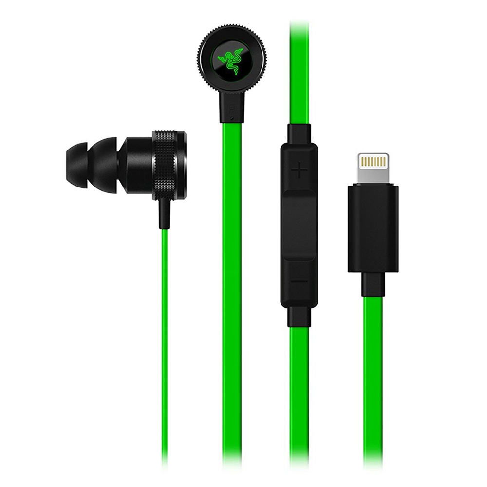 

Razer Hammerhead iOS Headphones with In-Line Remote Mic Lightning Port for iOS Users - Green + Black