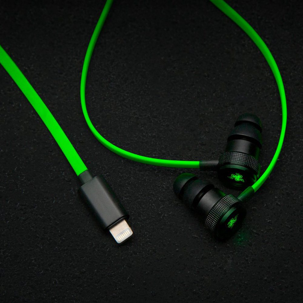 Razer Hammerhead iOS Headphones Green and Black
