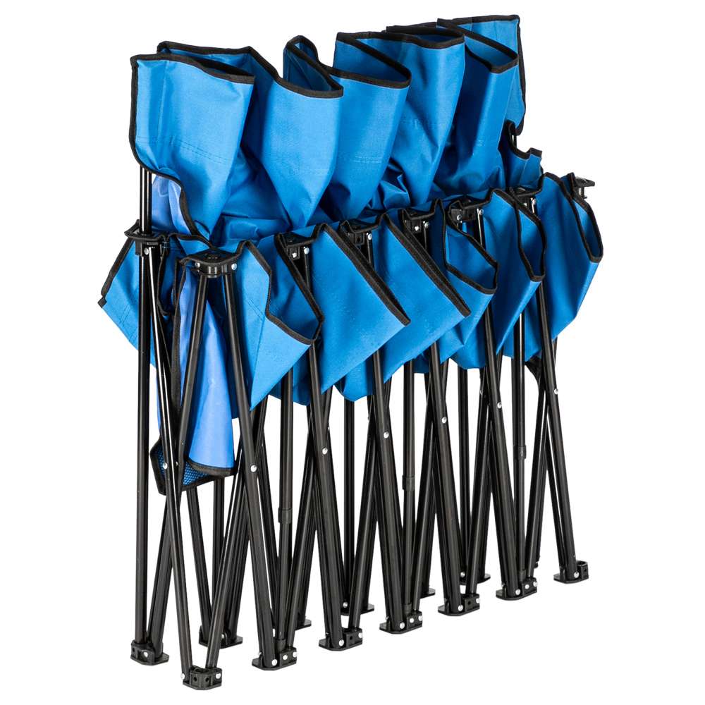 Outdoor Portable Folding Chair Six Seats 270 x 50 x 83cm Blue