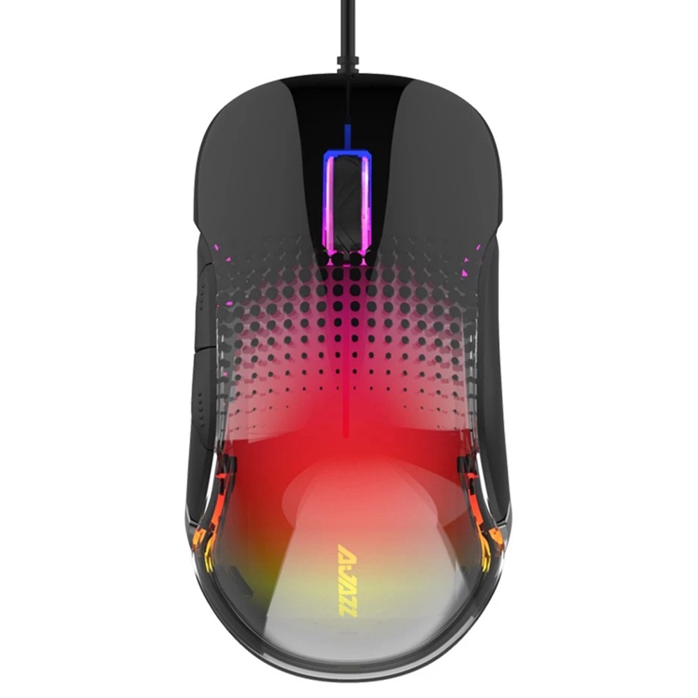 Ajazz AJ358 Wired USB Colorful Backlight Gaming Mouse 10000DPI PMW3325 Chip 8 Button - Black