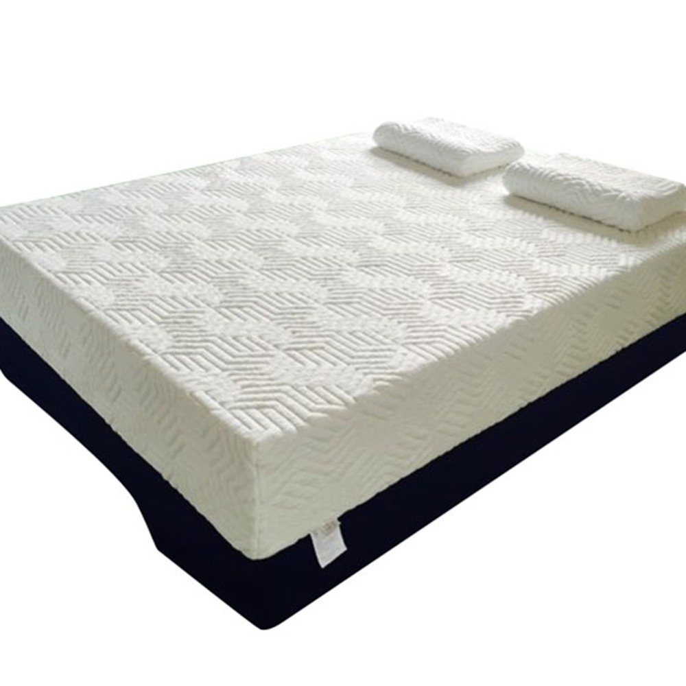 10 Inch 2-layer Silica Gel Memory Foam Mattress Ventilation Cool Comfortable With 2 Large Pillows - White