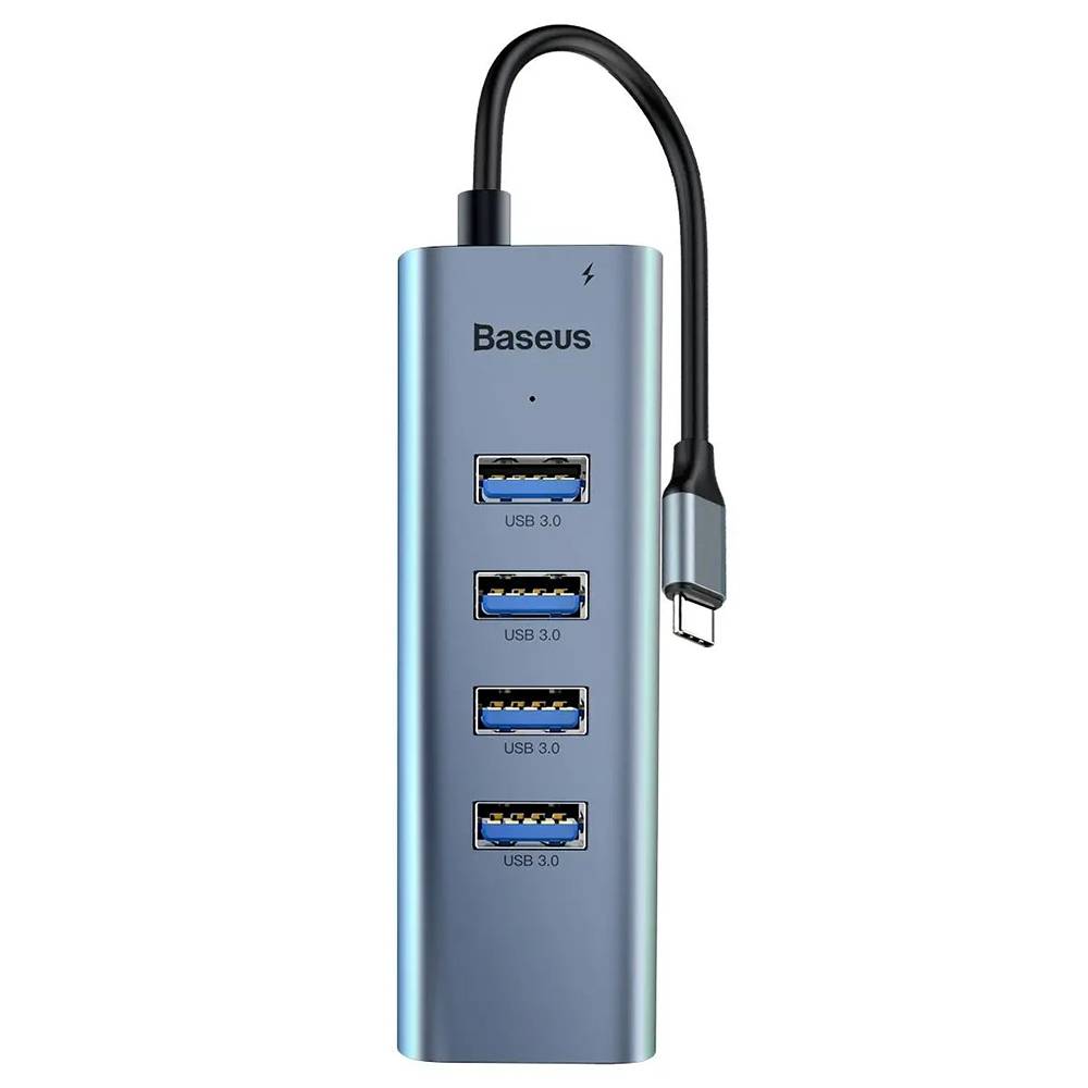 

Baseus 5-in-1 Type-c to 4 x USB 3.0 + PD Fast Charge HUB Adapter Support Windows 10 / Google Chrome OS For Smartphone Tablet Laptop - Grey