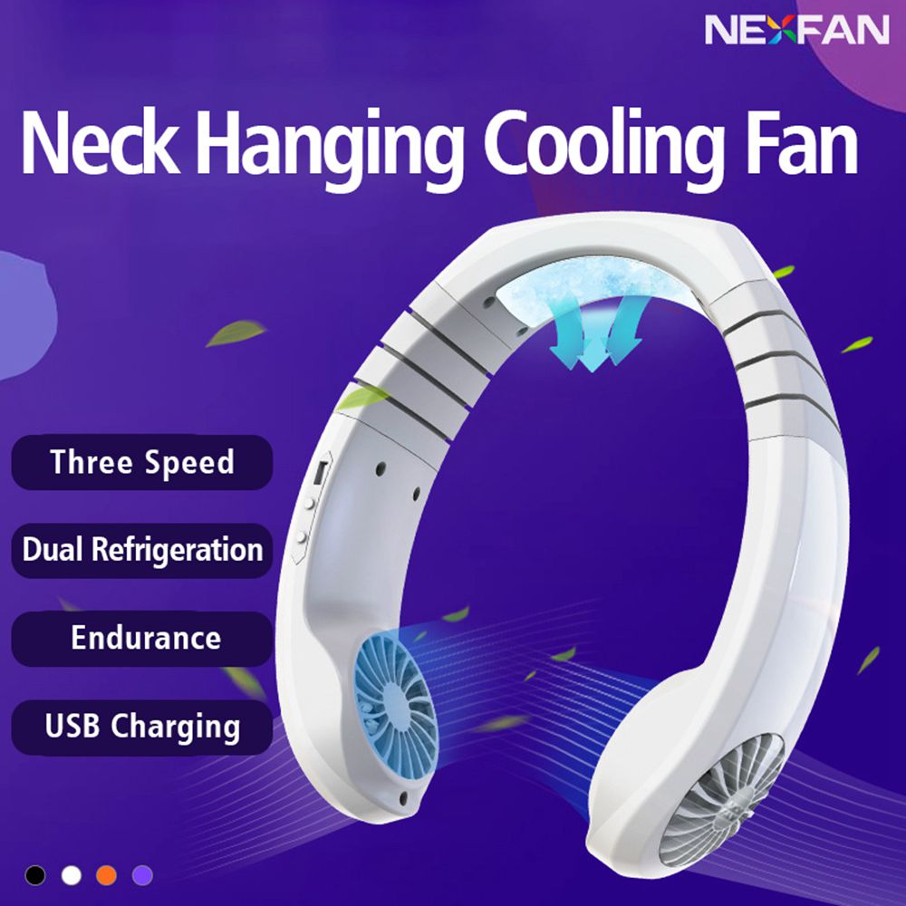 NEXFAN Portable Neck Hanging Fan White