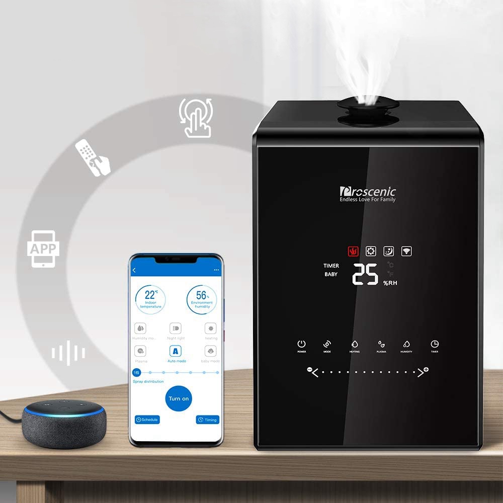 Proscenic 808C Humidifiers with App Alexa & Google Voice Control, Warm