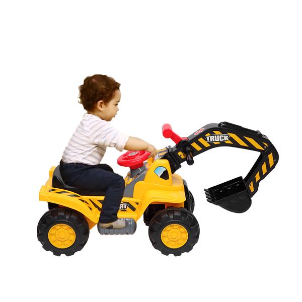 LEADZM Kinderbagger Spielzeugauto mit Helm Kunststoff Kunststeine