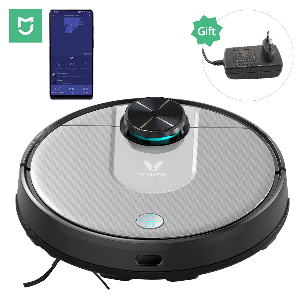 

Xiaomi VIOMI V2 Pro Robot Vacuum Cleaner 2 in 1 Sweeping Mopping 2100Pa LDS Laser Navigation Intelligent Electric Control Tank EU Plug - Gray