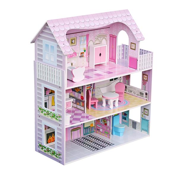 Grande maison de bricolage maison de poupée pour enfants Barbie