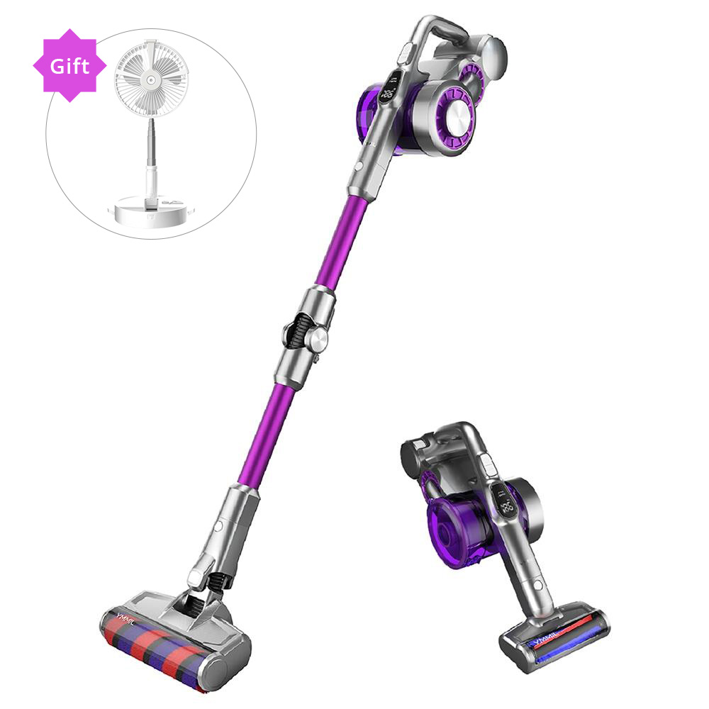 Xiaomi JIMMY JV85 Pro Cordless Handheld Flexible Vacuum Cleaner 200AW Powerful Suction 550W Digital Brushless Motor 70 Minute Run Time LED Display 0.6L Big Dust Cup Low Noise Anti-winding Hair Mite Cleaning + Telescopic Fan - Purple