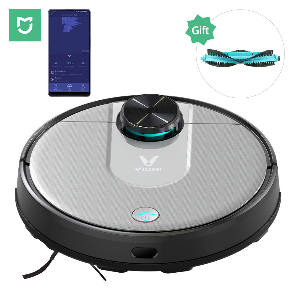 

Xiaomi VIOMI V2 Pro Robot Vacuum Cleaner 2 in 1 Sweeping Mopping 2100Pa LDS Laser Navigation Intelligent Electric Control Tank EU Plug - Gray
