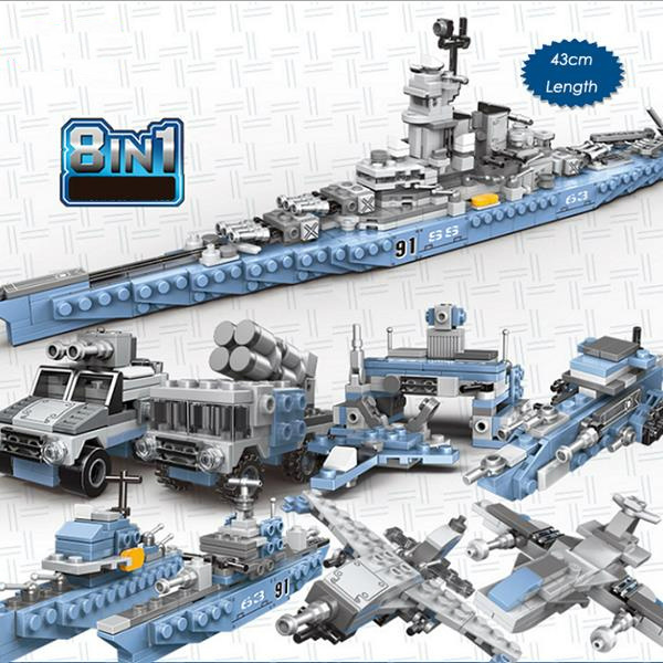 

XINGBAO 13004 USS Missouri 8 in 1 Building Block Puzzle Toys