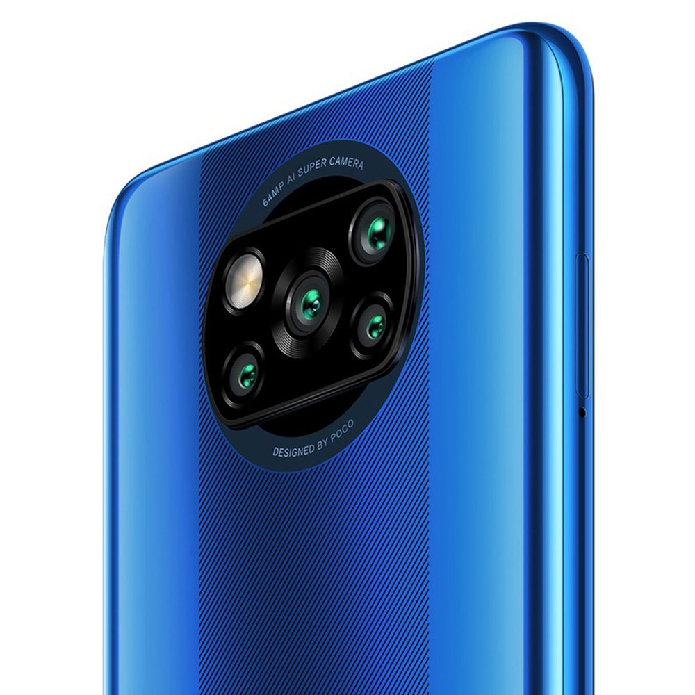 POCO X3 NFC 64GB スマートフォン 本体 ブルー Xiaomi Poco X3 NFC 64GB, 6GB RAM, GSM LTE Unlocked - Cobalt