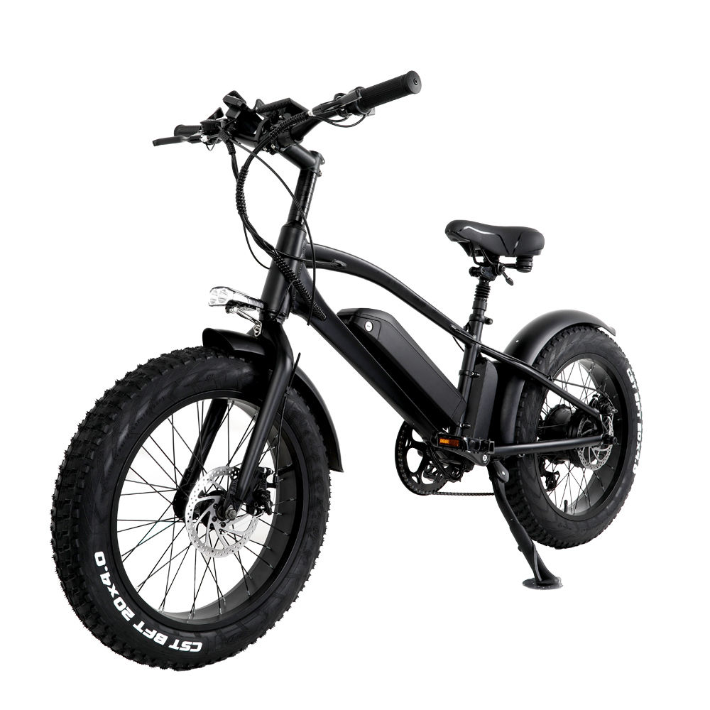 [2 Batteries] CMACEWHEEL T20 Moped Electric Bike Five Speeds 750W Motor 10Ah Smart BMS Max Speed 45km/h Smart Display Disk Brake 20 x 4.0 Fat Tires - Black
