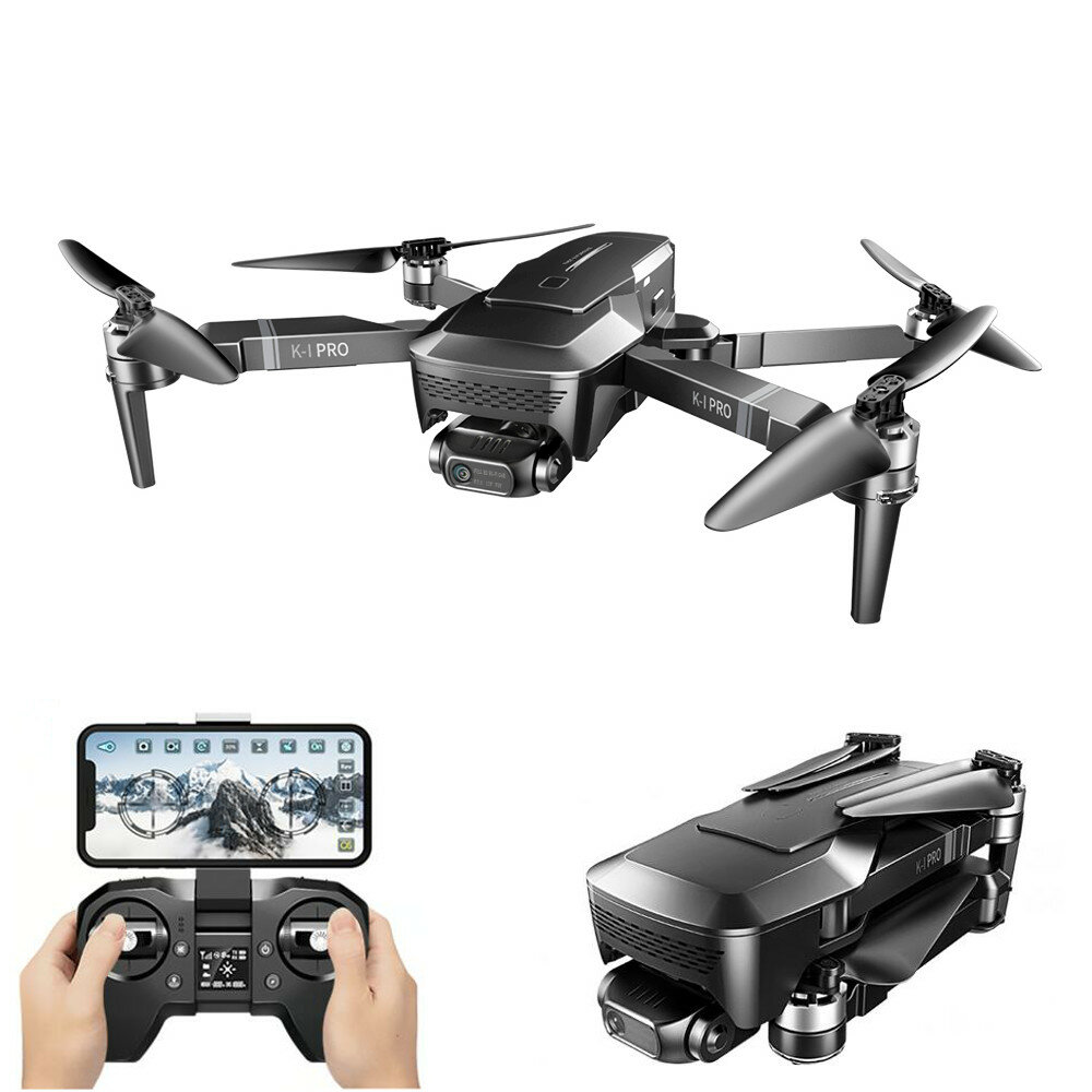 

VISUO K1 Pro 4K Servo HD Camera GPS 5G WIFI FPV with 2-Axis Mechanical Gimbal Brushless RC Drone RTF - Three Batteries with Bag