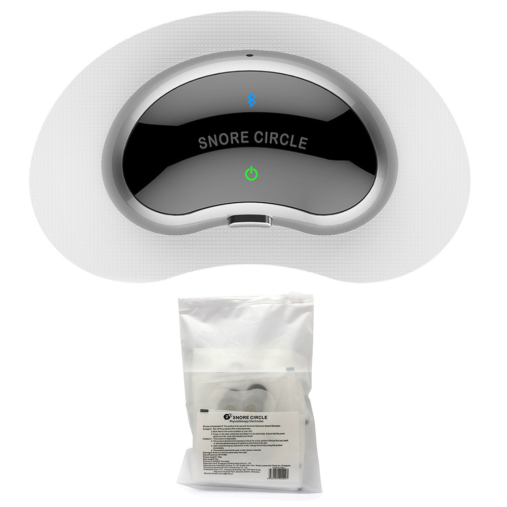 

Snore Circle Smart Anti Snoring Device Muscle Stimulator Snore Stopper + 20pcs Conductive Strips