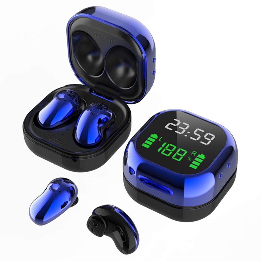 S6 Plus Bluetooth 5.1 TWS hörlurar med LED-skärm JIELI 6963 - Blå
