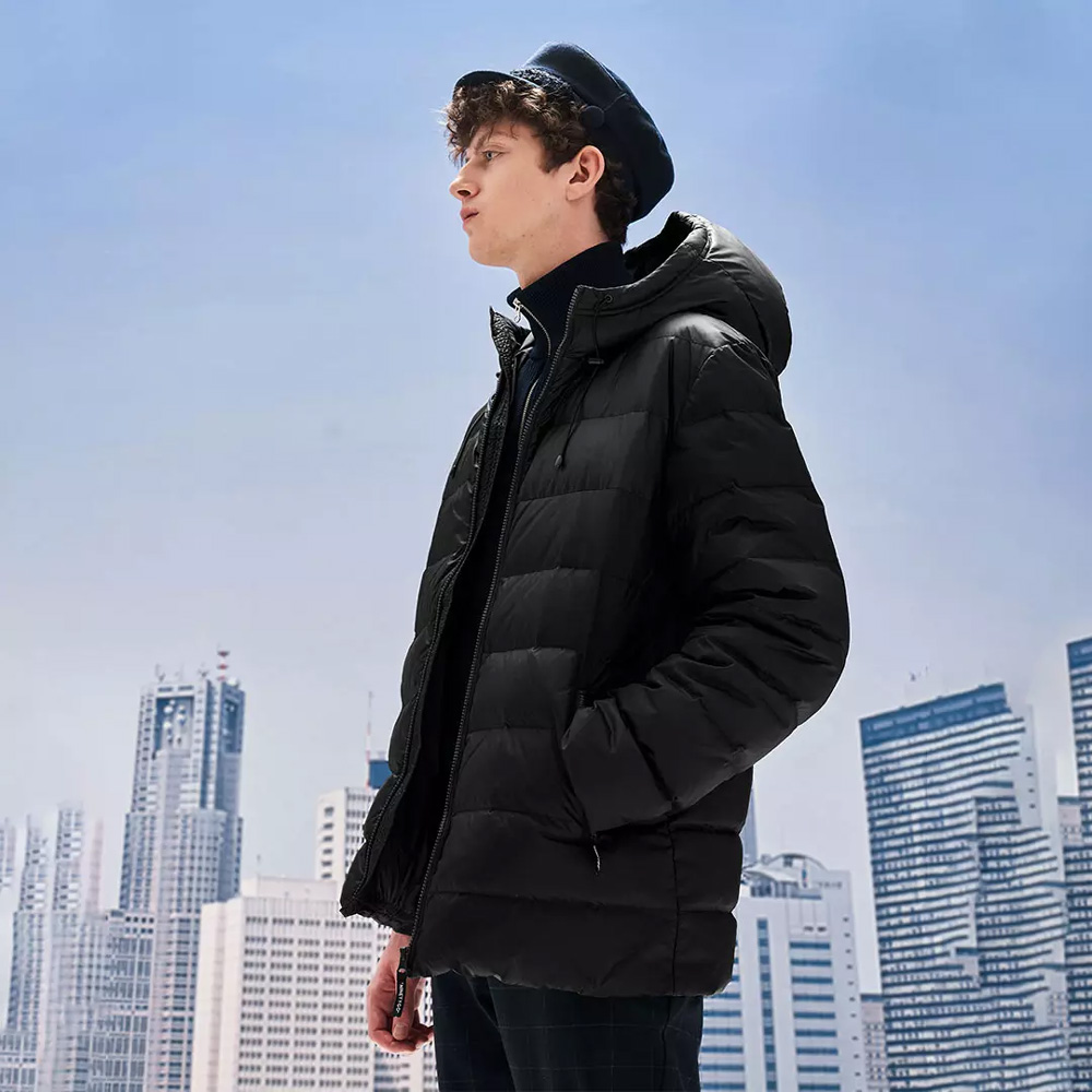 90Fen Smart Temperature Control Down Jacket Size 2XL Black