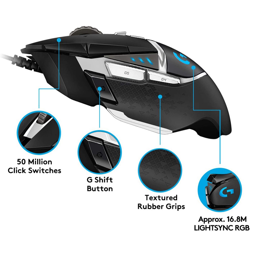 Logitech G502 SE HERO Wired Gaming Mouse Black