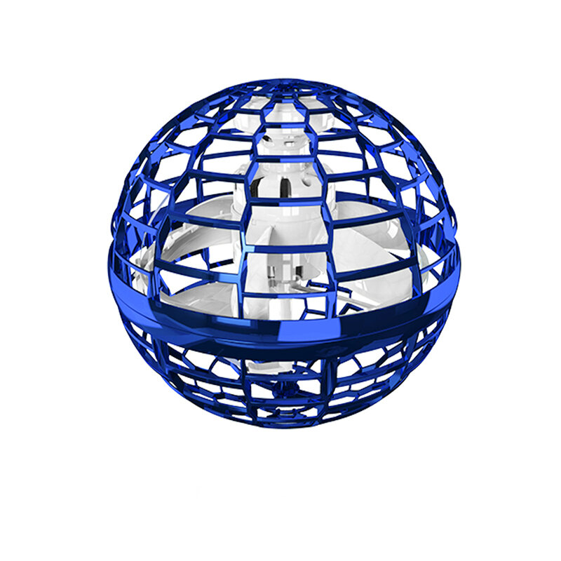 Flynova Pro Flying Spinner Boomerang interactief speelgoed met 360 graden rotatie dynamische RGB-lichten - blauw