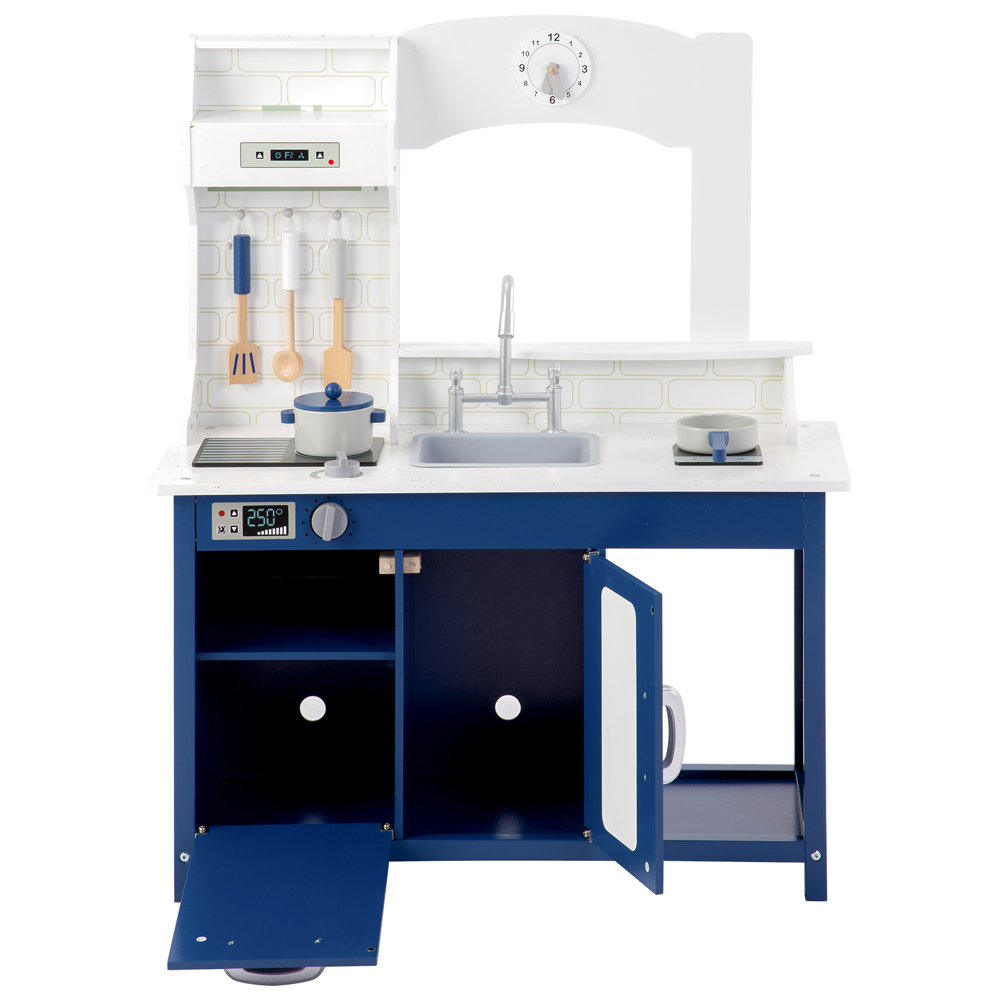 Wooden Pretend Play Kitchen Set with Real Sounds and Lights main image 1