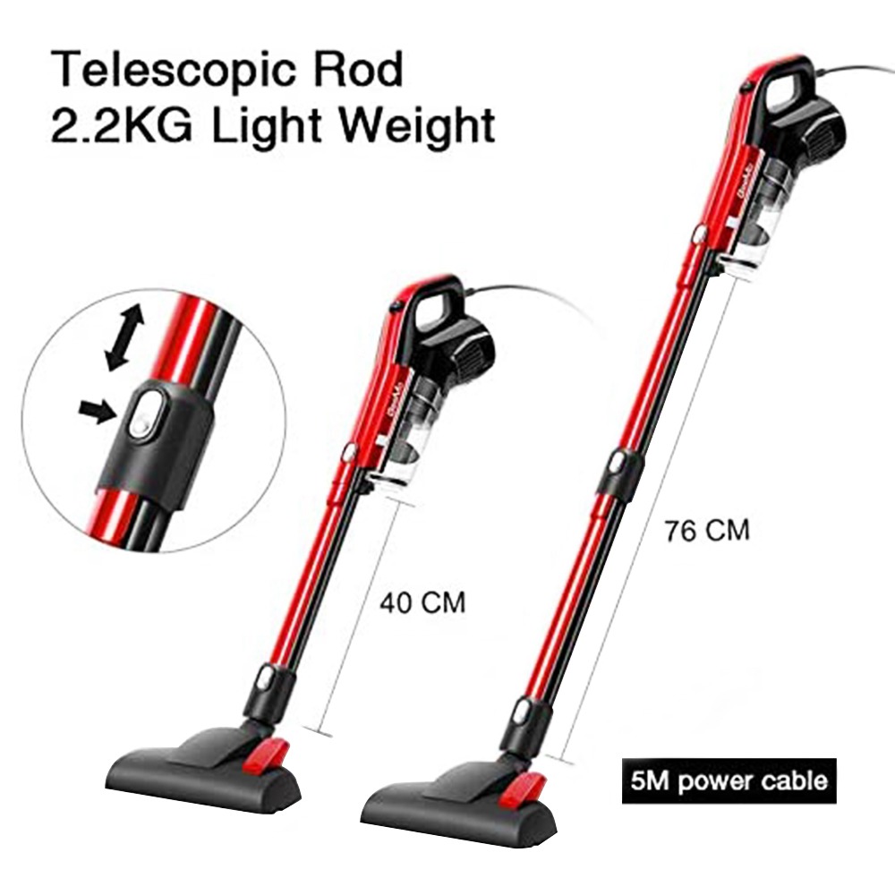 GeeMo H594 Handheld Corded Vacuum Cleaner Red