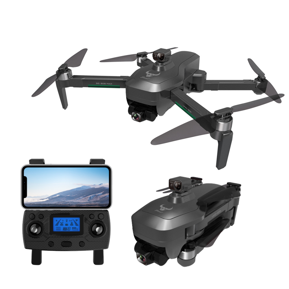 ZLL SG906 MAX 4K GPS 5G WIFI FPV, 3 Eksenli EIS Titreşim Önleyici Gimbal Engelden Kaçınma Fırçasız RC Drone - Çantalı Üç Pil