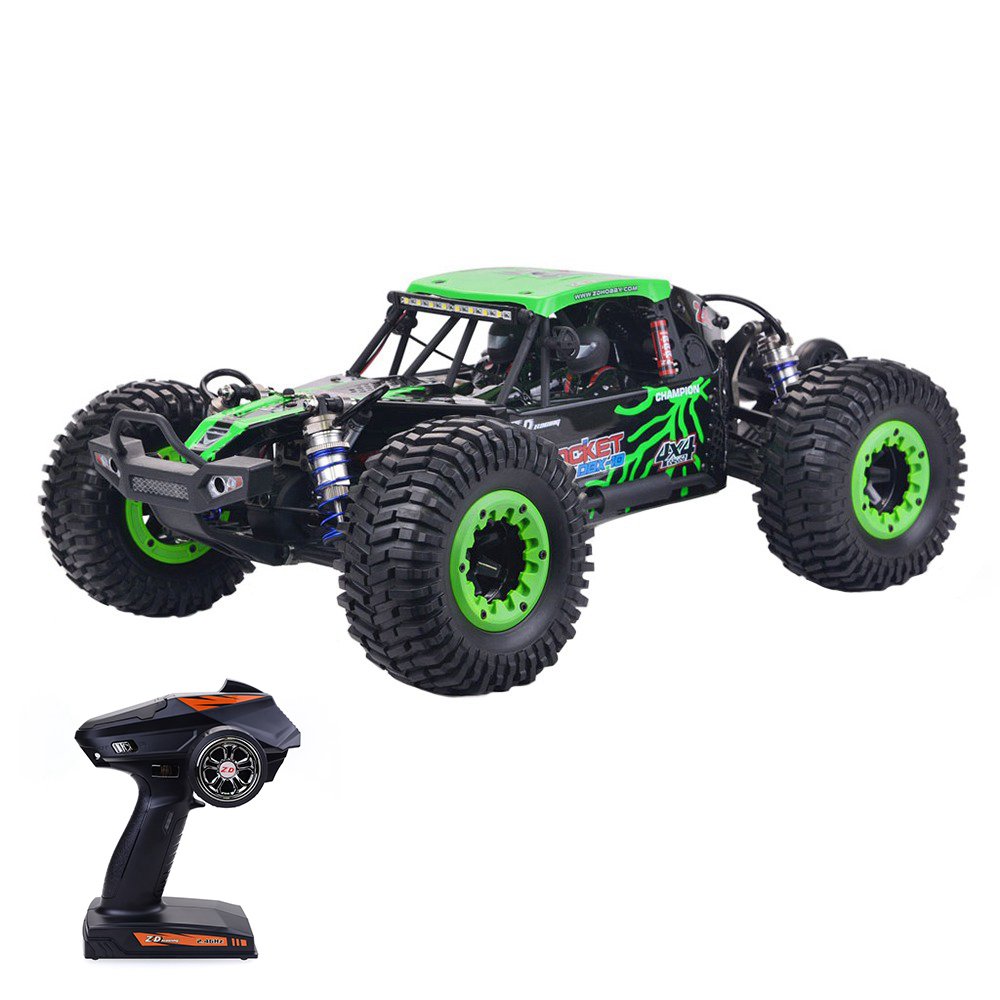 

ZD Racing DBX-10 2.4G 1/10 4WD 80km/h Desert Truck Off Road Brushless RC Car - Green with Head Up Wheel