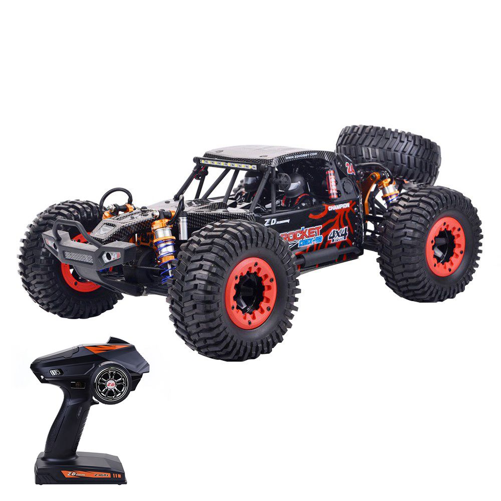 

ZD Racing DBX-10 2.4G 1/10 4WD 80km/h Desert Truck Off Road Brushless RC Car - Red with Spare Tire