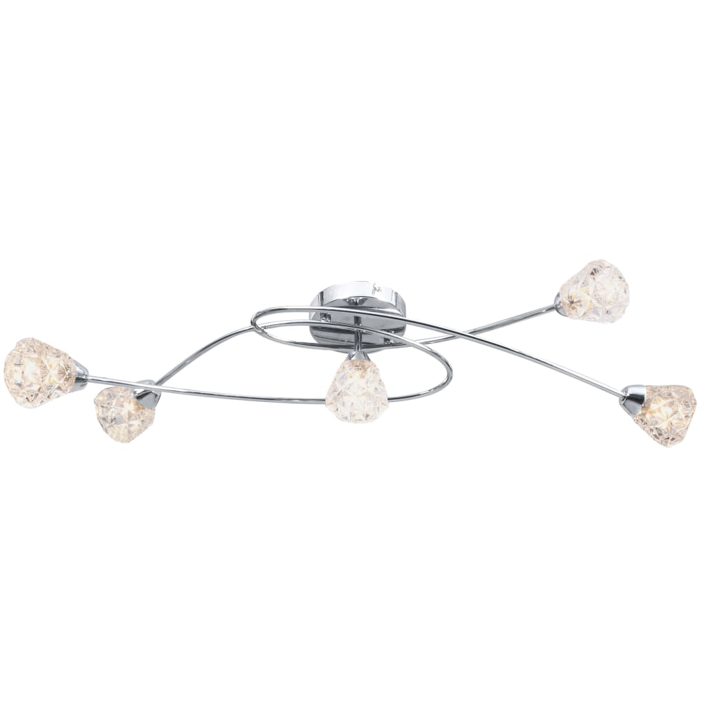 

Ceiling Lamp with Glass Lattice Shades for 5 G9 Bulbs