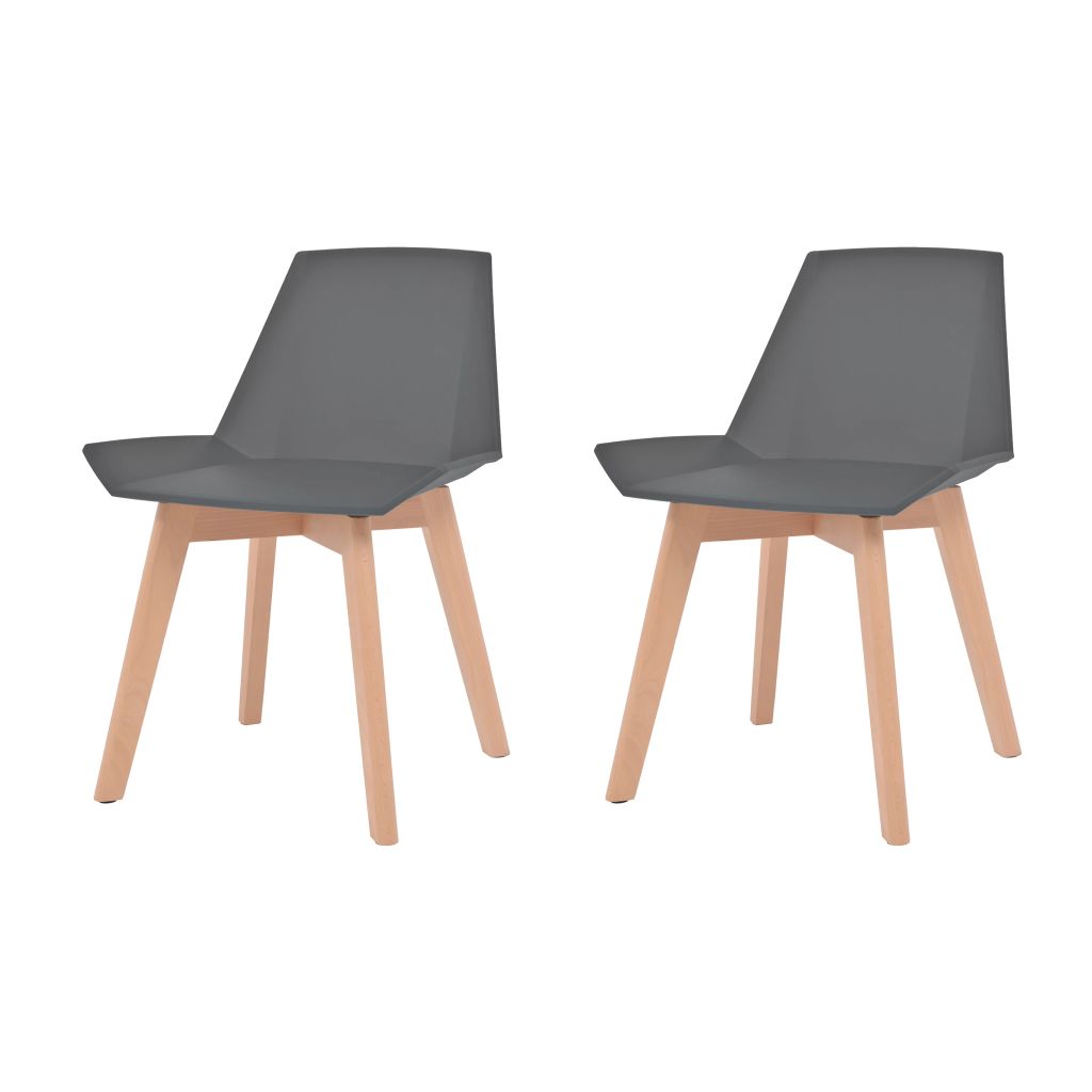 

Dining Chairs 2 pcs Grey Plastic