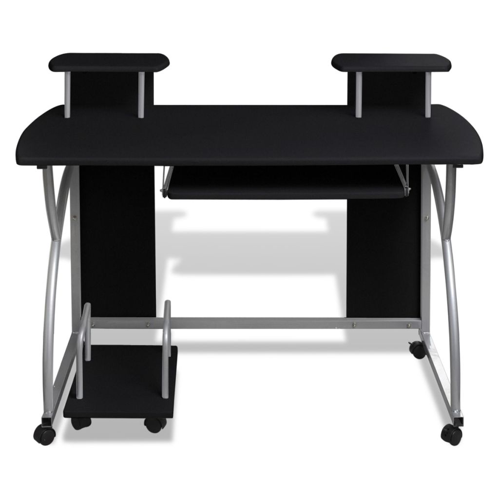Computer Desk with Pullout Keyboard Tray Black