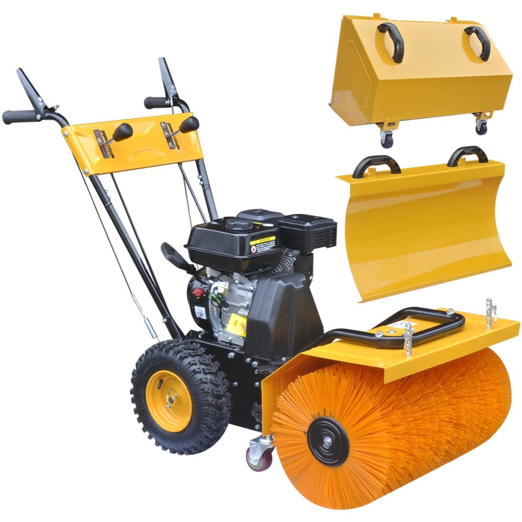 Multifunctional Petrol-powered Two-stage Snow Plough/Sweeper Set 6,5HP