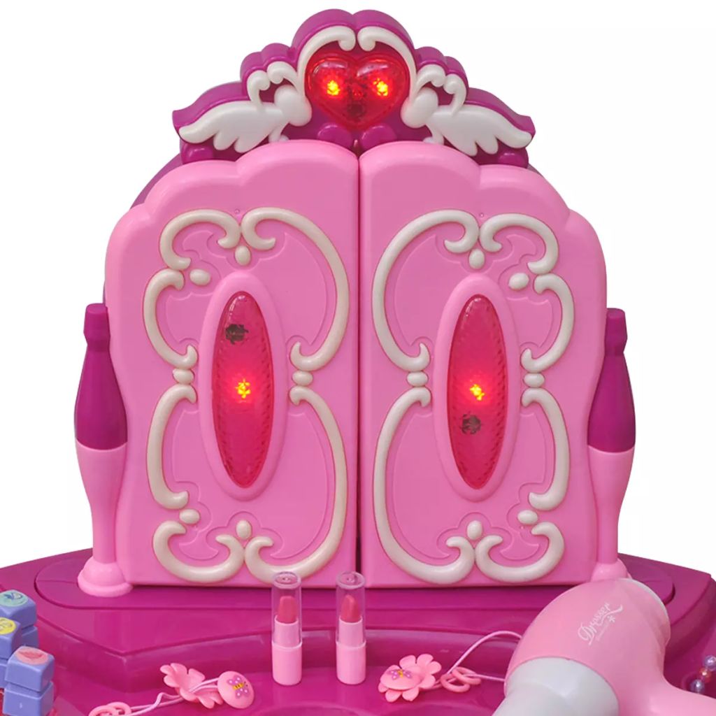 3Mirror Kids' Playroom Standing Toy Vanity Table with Light/Sound