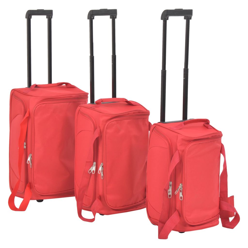 3 Piece Luggage Set Red
