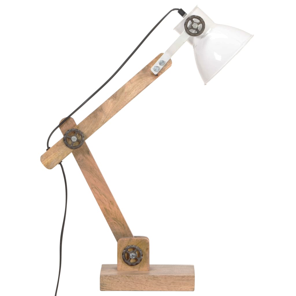 Industrial Desk Lamp White Round 58x18x90 cm E27